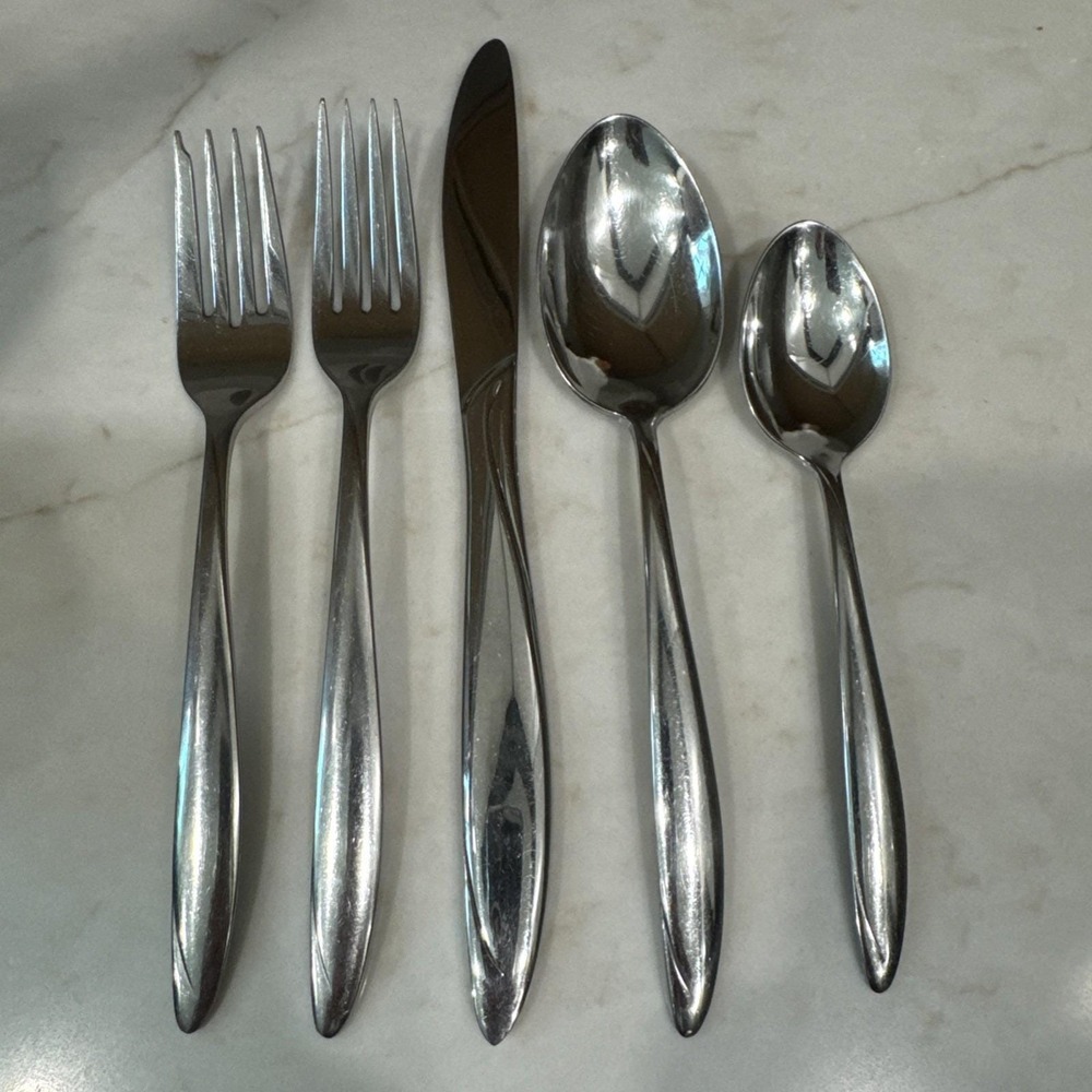 Gorham Stegor Spiral Stainless MCM flatware 20 piece service for 4